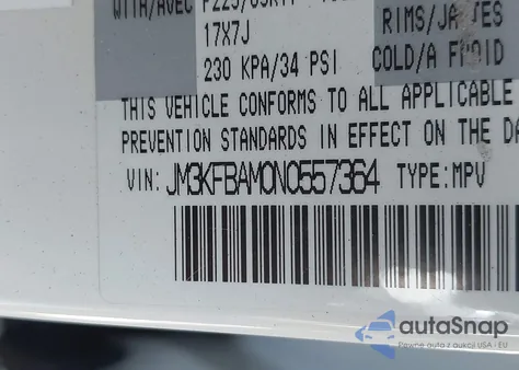 2022 Mazda Cx-5 2.5 S из США, поврежденный, VIN JM3KFBAM0N0557364